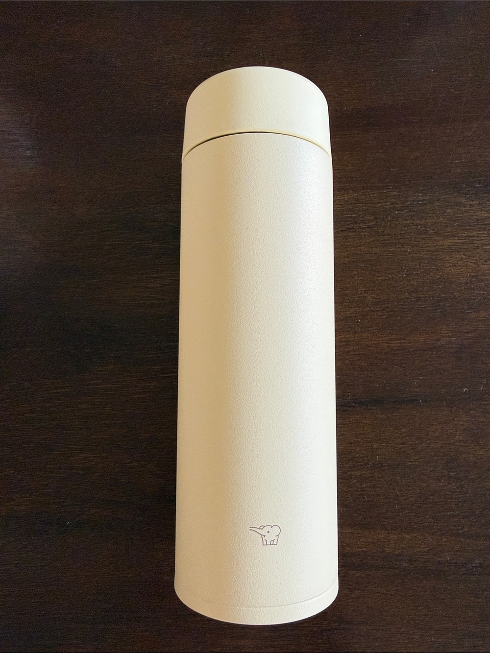 light yellow Stainless Travel Thermos with Elephant Logo / like new / Zojirushi